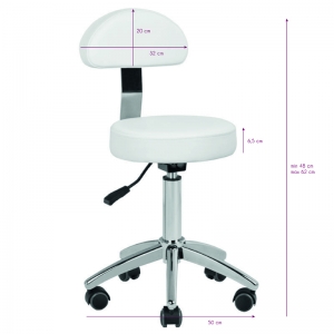 ACTIVESHOP Taboret kosmetyczny AM-304 biały