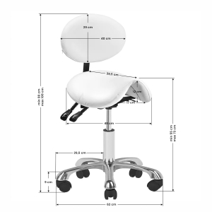 ACTIVESHOP Taboret kosmetyczny 1025 biały Giovanni
