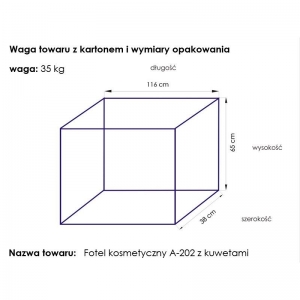 ACTIVESHOP Fotel kosmetyczny Basic 202 z kuwetami czarny 