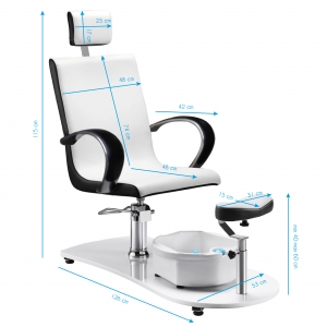 Fotel spa do pedicure z masażerem 308 (124104)