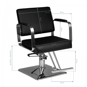 Hair System fotel fryzjerski HS202 czarny (131579)