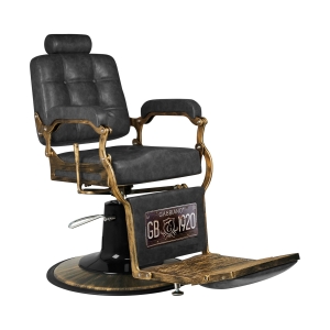Gabbiano fotel barberski Boss HD Old Leather czarny (131780)