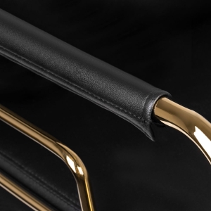 Gabbiano fotel fryzjerski Prato złoto - czarny  (137106)