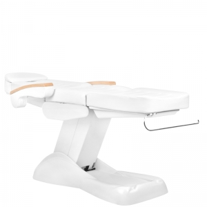 Fotel kosmetyczny elektr. Lux biały podgrzewany  (142852)