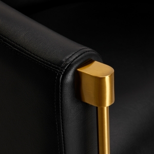 Gabbiano fotel fryzjerski Burgos złoto czarny (148030)