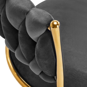 4Rico krzesło obrotowe QS-GW01G aksamit szare (148128)