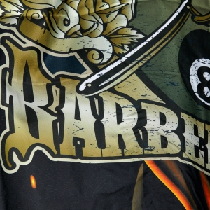 Peleryna barberska z gumowym kołnierzem J-455 (149388)