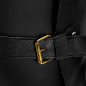 Fartuch barberski K-508 czarny eco skóra (149392)