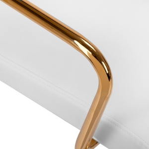 Krzesło Kosmetyczne QS-OF211G złoto kremowo - szare (154450)