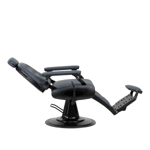 Gabbiano Fotel barberski Francesco grafitowy z czarną ramą (153412)