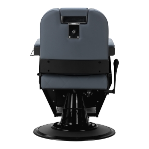 Gabbiano Fotel barberski Bruno grafitowy z czarną ramą (153406)