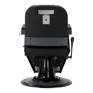 Gabbiano Fotel barberski Bruno czarny z grafitową ramą (153410)