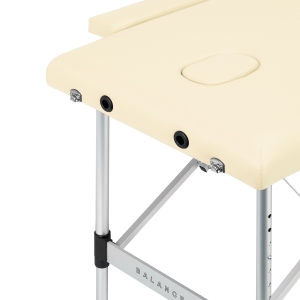 Balance stół składany do masażu aluminiowy 2 segmentowe cream (155270)