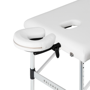 Balance stół składany do masażu aluminiowy 3 segmentowy white (155274)