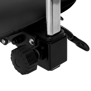 Taboret kosmetyczny Giovanni 1004 czarny ze srebrną podstawą (141630)