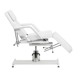 Fotel kosmetyczny hydrauliczny Sillon 210 z kołyską biały  (155704)