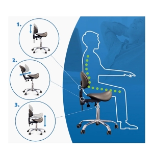 ACTIVESHOP Taboret kosmetyczny 1025 czarny Giovanni