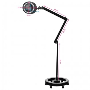 ACTIVESHOP Lampa lupa Elegante 6025 60 led smd 5d black ze statywem