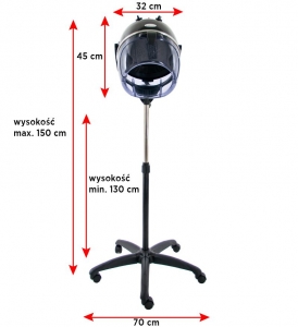 Gabbiano suszarka stojąca LI-202S dwie prędkości czarna (108038)