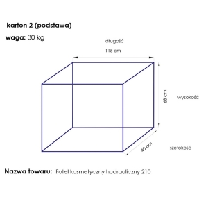 Fotel kosmetyczny hyd. A 210 szary (123761)
