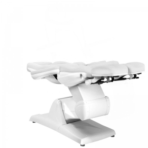 Fotel kosmetyczny elektr. Azzurro 870S pedi 3 siln. biały (106670)