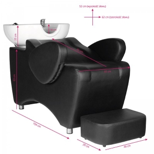 Hair System myjnia fryzjerska HSB46 czarna (126391)