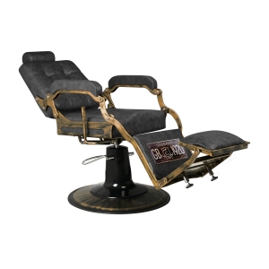 Gabbiano fotel barberski Boss HD Old Leather czarny (131780)
