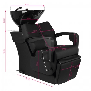 Gabbiano myjnia barberska C37 czarna regulowana  (135397)