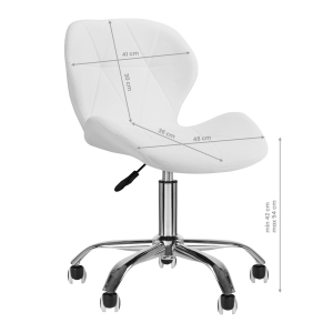 Taboret kosmetyczny QS-06 biały (141199)
