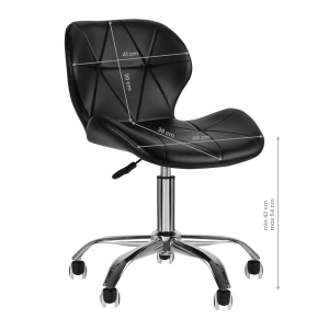 Taboret kosmetyczny QS-06 czarny (141200)