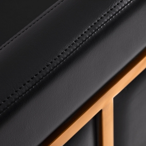 Gabbiano fotel fryzjerski Toledo złoto czarny (146708)