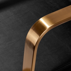 Gabbiano fotel fryzjerski Porto złoto Czarny (148037)