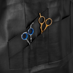 Fartuch barberski K-508 czarny eco skóra (149392)