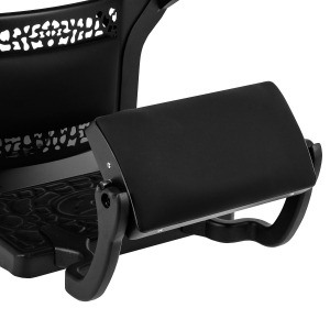 Gabbiano Fotel barberski Niccolo czarny z czarną ramą (153417)