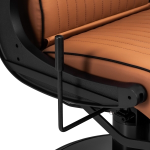 Gabbiano fotel barberski Visionerio jasnobrązowy czarna rama (152037)