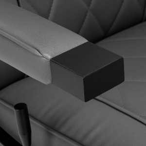 Hair System fotel barberski BM88066B szary czarna rama  (154178)