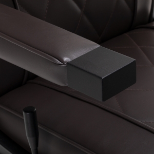 Hair System fotel barberski BM88066B brązowy czarna rama (154180)