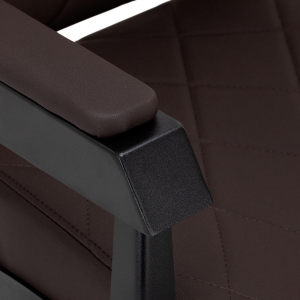 Gabbiano Fotel barberski Bruno brązowy z czarną ramą (153408)