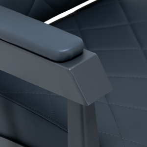 Gabbiano Fotel barberski Bruno grafitowy z grafitową ramą (153409)