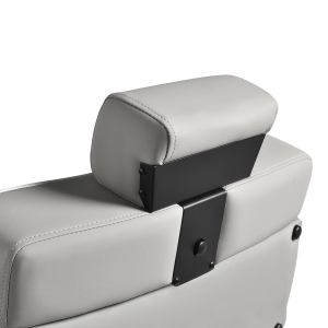 Gabbiano Fotel barberski Levi szary z czarną ramą bez przeszycia z tyłu  (154192)