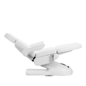 Fotel kosmetyczny elektr. Azzurro Lux 4m biały z kołyską  (154878)