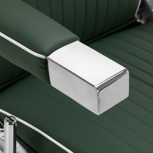 Gabbiano fotel barberski Visionerio zielony chrom rama  (155243)