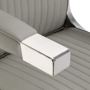 Gabbiano fotel barberski Visionerio szary chrom rama  (155246)