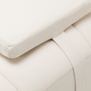 Fotel zabiegowy do rzęs Sillon Umbra biały welur ze złotą podstawą (155739)