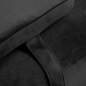 Fotel zabiegowy do rzęs Sillon Corona czarny welur ze złotą podstawą (155740)