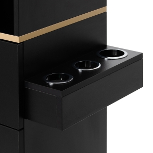 Stacja fryzjerska Labor Gabbiano TOTEM czarna ze złotym okuciem (154234)