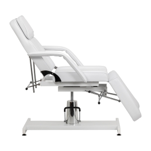 Fotel kosmetyczny hydrauliczny Sillon 210 z kołyską biały  (155704)