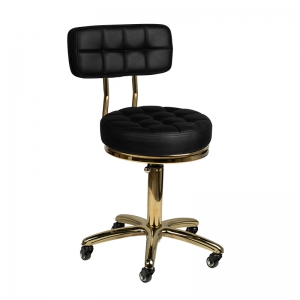 ACTIVESHOP Taboret kosmetyczny Gold AM-961 czarny 