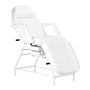 ACTIVESHOP Fotel kosmetyczny 557A z kuwetami biały