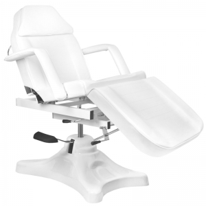 Fotel kosmetyczny hyd. A 234D z kołyską biały  (122352)